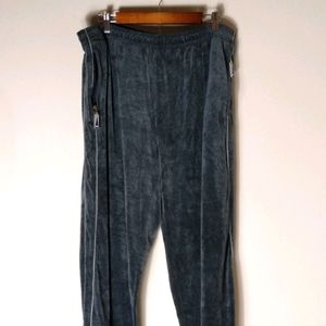 Micros Mens Gray Stretch Velvet Athletic Pants L